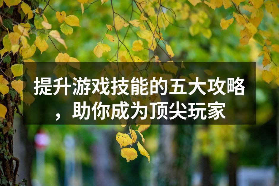 提升游戏技能的五大攻略，助你成为顶尖玩家